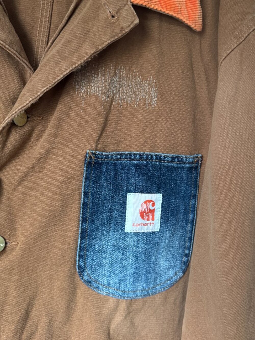 Carhartt Hams Fifth Brown Work Jacket XL Distressed - Picture 2 of 5